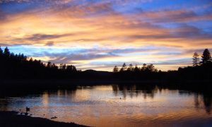Goldwater Lake at sunset